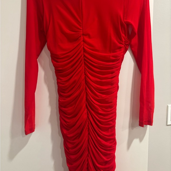 AKIRA Vibrant Red Long Sleeve Dress NWT - Picture 6 of 6